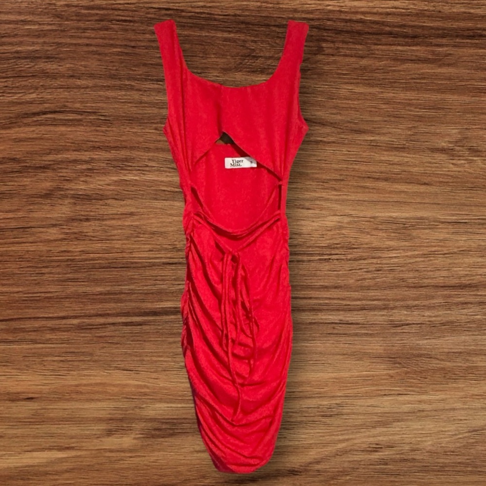 Tiger Mist Red Cora Bodycon Dress Small